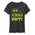 thumbnail image 1 of Instant Message - Cat Lovers - My Head Is Completely Empty - Women's Short Sleeve Graphic T-Shirt, 1 of 6