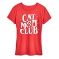 thumbnail image 1 of Instant Message - Cat Mom Club - Women's Short Sleeve Graphic T-Shirt, 1 of 6