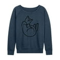 thumbnail image 1 of Instant Message - Cat Mom - Comfy Belly Rubs - Women's Lightweight French Terry Long Sleeve Shirt, 1 of 6