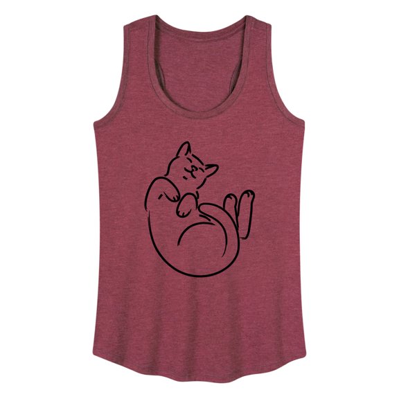 Instant Message - Cat Mom - Comfy Belly Rubs - Women's Racerback Tank Top