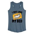 thumbnail image 1 of Instant Message - Cat Mom - I Just Love My Bed - Women's Racerback Tank Top, 1 of 6