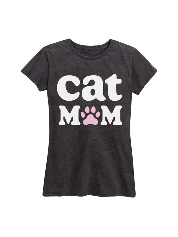 - Cat Mom Women's Short Sleeve Graphic T-Shirt