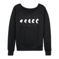 thumbnail image 1 of Instant Message - Cat Moon Phases - Women's Lightweight French Terry Long Sleeve Shirt, 1 of 6