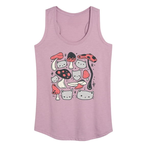 Instant Message - Cat Mushroom - Women's Racerback Tank Top
