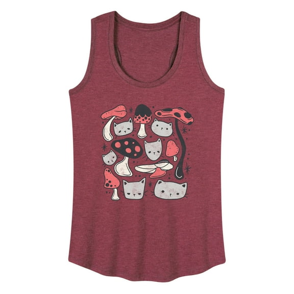 Instant Message - Cat Mushroom - Women's Racerback Tank Top