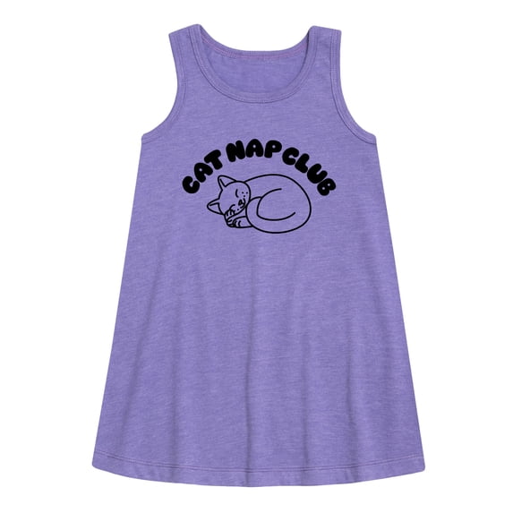 Instant Message - Cat Nap Club - Toddler and Youth Girls A-line Dress