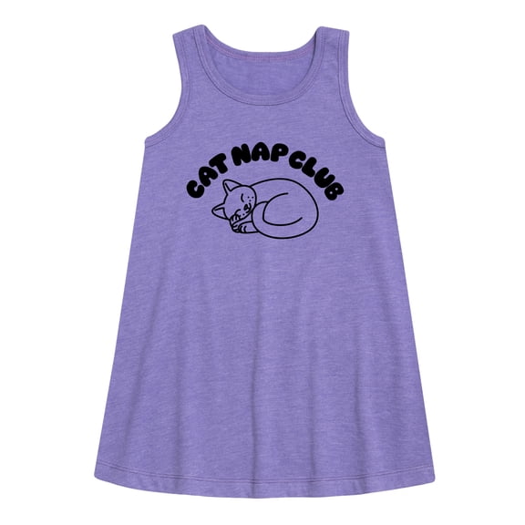 Instant Message - Cat Nap Club - Toddler and Youth Girls A-line Dress