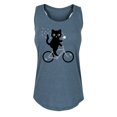 thumbnail image 1 of Instant Message - Cat On A Bike Dandelion - Women's Racerback Tank, 1 of 5