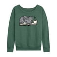 thumbnail image 1 of Instant Message - Cat On Book - Women's Lightweight French Terry Long Sleeve Shirt, 1 of 6