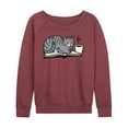 thumbnail image 1 of Instant Message - Cat On Book - Women's Lightweight French Terry Long Sleeve Shirt, 1 of 6