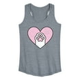 thumbnail image 1 of Instant Message - Cat Paw Heart - Women's Racerback Tank Top, 1 of 6