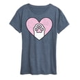 thumbnail image 1 of Instant Message - Cat Paw Heart - Women's Short Sleeve Graphic T-Shirt, 1 of 6