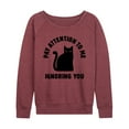 thumbnail image 1 of Instant Message - Cat Pay Attention To Me - Women's Lightweight French Terry Long Sleeve Shirt, 1 of 6