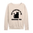 thumbnail image 1 of Instant Message - Cat Pay Attention To Me - Women's Lightweight French Terry Long Sleeve Shirt, 1 of 6