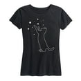 thumbnail image 1 of Instant Message - Cat Playing With Stars - Women's Short Sleeve Graphic T-shirt, 1 of 5