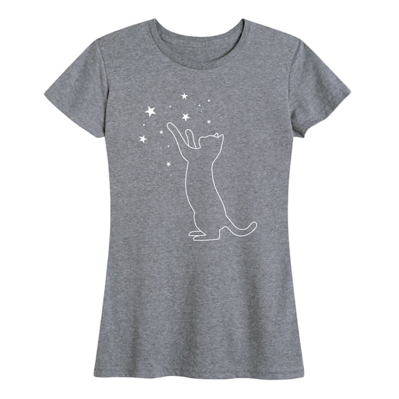 Instant Message - Cat Playing With Stars - Women's Short Sleeve Graphic T-shirt