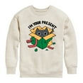 thumbnail image 1 of Instant Message - Cat Christmas Present - Toddler & Youth Crewneck Fleece Sweatshirt, 1 of 6