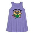 thumbnail image 1 of Instant Message - Cat Christmas Present - Toddler & Youth Girls A-line Dress, 1 of 5