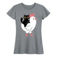 thumbnail image 1 of Instant Message - Cat Riding Chicken - Women's Short Sleeve Graphic T-shirt, 1 of 5