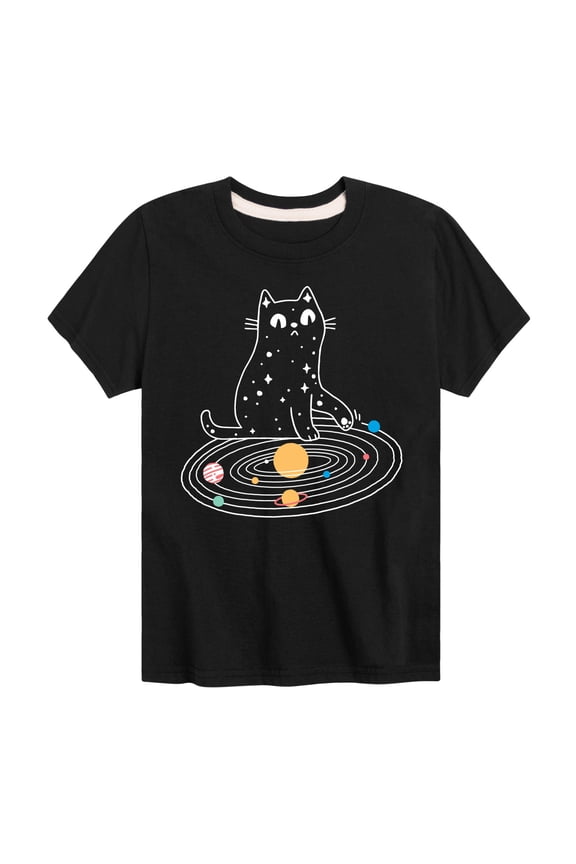 - Cat Solar System - Toddler & Youth Short Sleeve Graphic T-Shirt