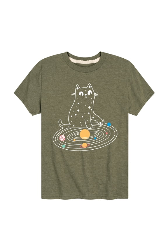 - Cat Solar System - Toddler & Youth Short Sleeve Graphic T-Shirt