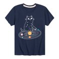 thumbnail image 1 of Instant Message - Cat Solar System - Toddler & Youth Short Sleeve Graphic T-Shirt, 1 of 6