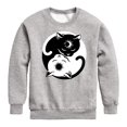 thumbnail image 1 of Instant Message - Cat Sun Moon Yin Yang Graphic Long Sleeve Fleece Sweatshirt, 1 of 5