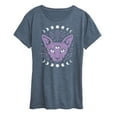 thumbnail image 1 of Instant Message - Cat With Crystals - Women's Short Sleeve Graphic T-Shirt, 1 of 6