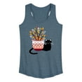 thumbnail image 1 of Instant Message - Cat With Fall Vase - Women's Racerback Tank Top, 1 of 6