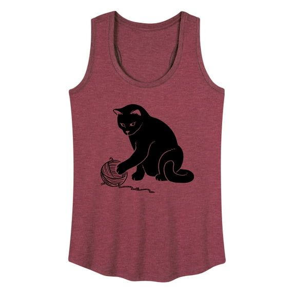 Instant Message - Cat Yarn Mom - Women's Racerback Tank Top