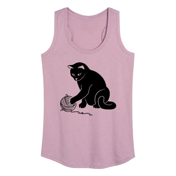 Instant Message - Cat Yarn Mom - Women's Racerback Tank Top