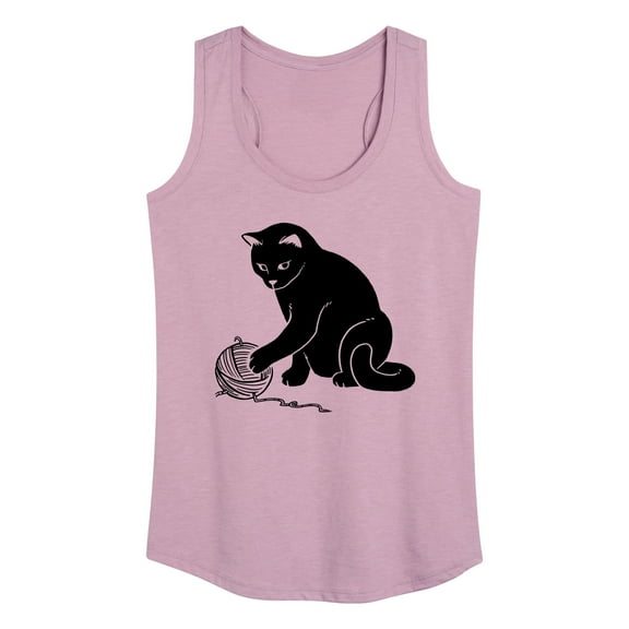 Instant Message - Cat Yarn Mom - Women's Racerback Tank Top