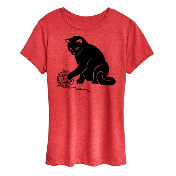 Instant Message - Cat Yarn Mom - Women's Short Sleeve Graphic T-Shirt