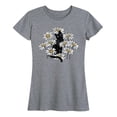 thumbnail image 1 of Instant Message - Cat in Field of Daisies - Women's Short Sleeve Graphic T-shirt, 1 of 5