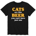 thumbnail image 1 of Instant Message - Cats Are Like Beer - Men's Short Sleeve Graphic T-Shirt, 1 of 5