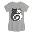 thumbnail image 1 of Instant Message - Cats Heart Tails - Youth Girls Short Sleeve T-shirt, 1 of 4