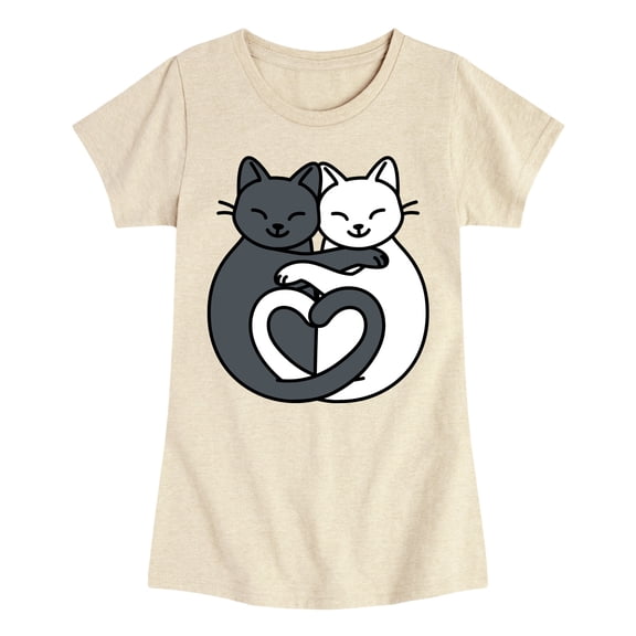 Instant Message - Cats Heart Tails - Youth Girls Short Sleeve T-shirt