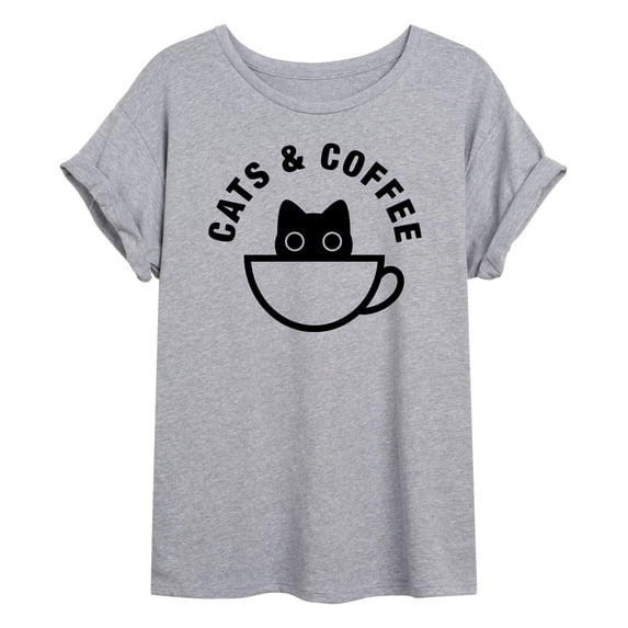 Instant Message - Cats and Coffee Relaxed Fit T-Shirt