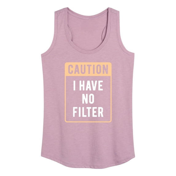 Instant Message - Caution I Have No Filter - Women's Racerback Tank Top