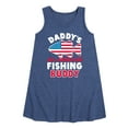 thumbnail image 1 of Instant Message - Celebrate Family - Daddy's All American Fishing Buddy - Toddler & Youth Girls A-line Dress, 1 of 6