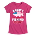 thumbnail image 1 of Instant Message - Celebrate Family - Daddy's All American Fishing Buddy - Toddler & Youth Girls Short Sleeve Graphic T-Shirt, 1 of 6
