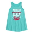 thumbnail image 1 of Instant Message - Celebrate Family - Weekend Forecast Baseball with Dad - Toddler & Youth Girls A-line Dress, 1 of 5