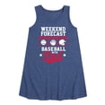 thumbnail image 1 of Instant Message - Celebrate Family - Weekend Forecast Baseball with Dad - Toddler & Youth Girls A-line Dress, 1 of 6