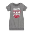 thumbnail image 1 of Instant Message - Celebrate Family - Weekend Forecast Baseball with Dad - Toddler & Youth Girls Fleece Dress, 1 of 1
