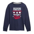 thumbnail image 1 of Instant Message - Weekend Forecast Baseball with Dad - Toddler & Youth Long Sleeve Graphic T-Shirt, 1 of 6