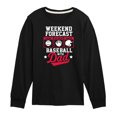 thumbnail image 1 of Instant Message - Celebrate Family - Weekend Forecast Baseball with Dad - Toddler & Youth Long Sleeve Graphic T-Shirt, 1 of 6