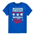 thumbnail image 1 of Instant Message - Celebrate Family - Weekend Forecast Baseball with Dad - Toddler & Youth Short Sleeve Graphic T-Shirt, 1 of 6