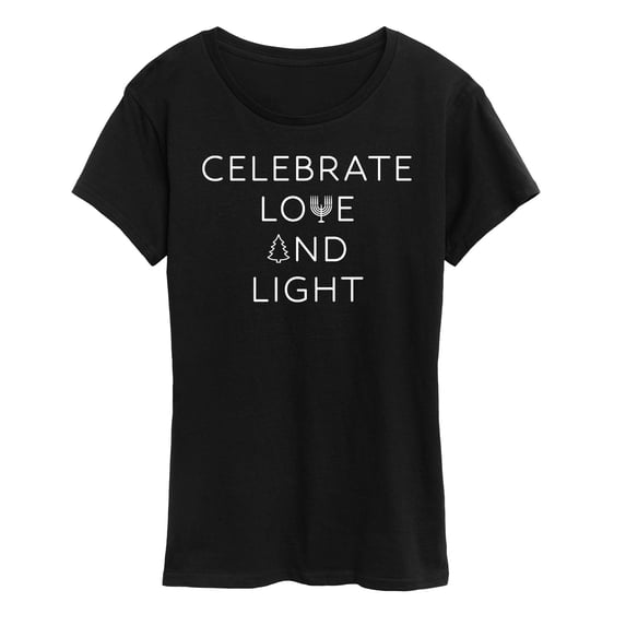Instant Message - Celebrate Love And Light Short Sleeve Graphic T-Shirt
