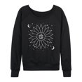 thumbnail image 1 of Instant Message - Celestial Flower Affirmation - Women's Lightweight French Terry Long Sleeve Shirt, 1 of 6