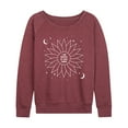 thumbnail image 1 of Instant Message - Celestial Flower Affirmation - Women's Lightweight French Terry Long Sleeve Shirt, 1 of 6